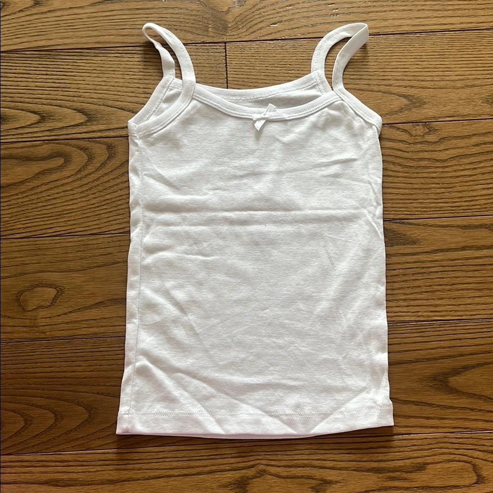 White Camisole with Spaghetti Straps and Scoop Neckline